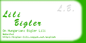 lili bigler business card